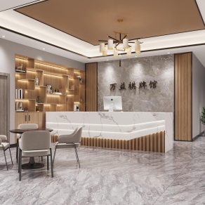 现代棋牌室3D模型下载